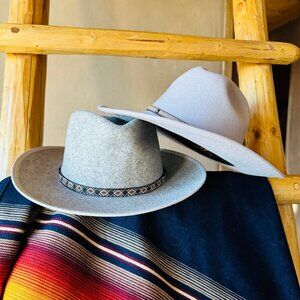 2x NWT Overland Dominion & Glacier Crushable Wool Felt Western Hat & Fedora